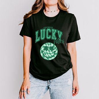 S.W.Smiley Lucky Vibes Smiley - Women's Short Sleeve Graphic T-Shirt
