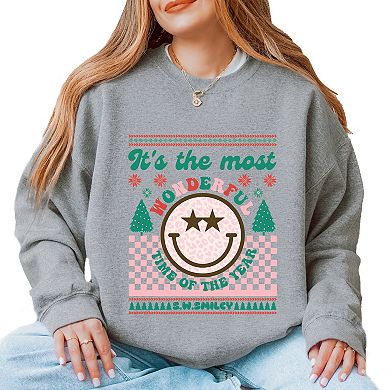 S.W.Smiley The Most Wonderful Time Smiley - Women's Graphic Sweatshirt