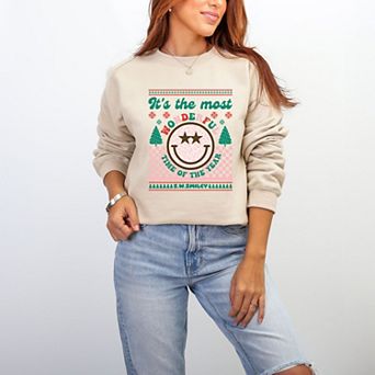 S.W.Smiley The Most Wonderful Time Smiley - Women's Graphic Sweatshirt