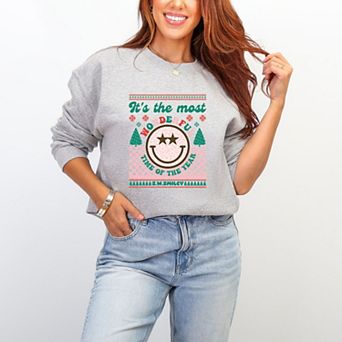S.W.Smiley The Most Wonderful Time Smiley - Women's Graphic Sweatshirt