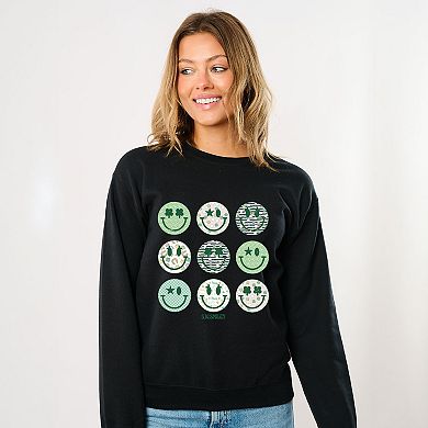 S.W.Smiley St. Patrick's Smiley Chart - Women's Graphic Sweatshirt