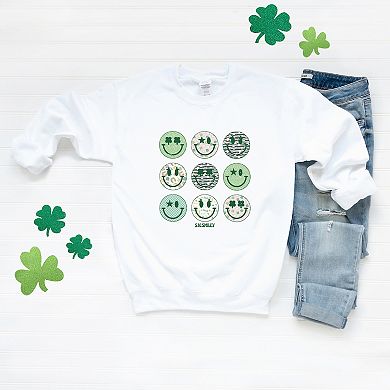 S.W.Smiley St. Patrick's Smiley Chart - Women's Graphic Sweatshirt