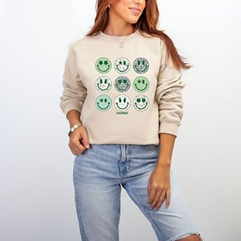 S.W.Smiley St. Patrick's Smiley Chart - Women's Graphic Sweatshirt