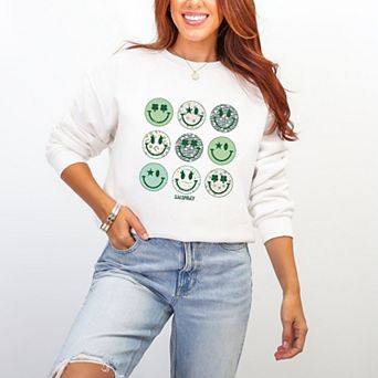 S.W.Smiley St. Patrick's Smiley Chart - Women's Graphic Sweatshirt