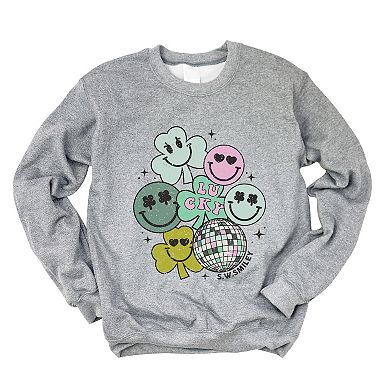 S.W.Smiley Lucky Smiley Disco - Women's Graphic Sweatshirt