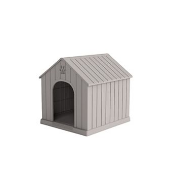 Dog House Resin Outdoor Dog Kennel Weatherproof Small Dog House for Indoor Use