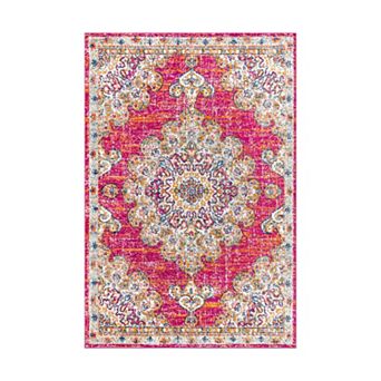 Leann Bohemian Flair Boho Vintage Medallion Area Rug