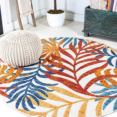 Tropics Palm Leaves Indoor/outdoor Area Rug