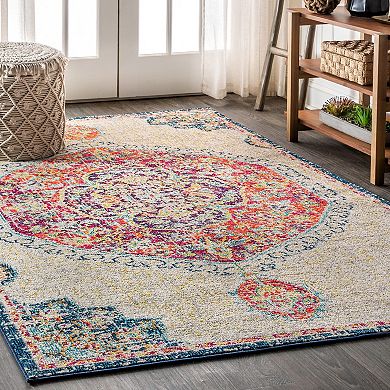 Imara Bohemian Flair Boho Vintage Medallion Area Rug