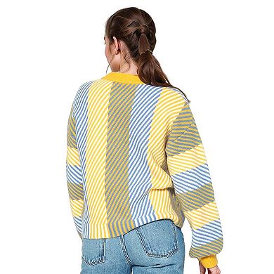 Multi Stripe Cozy Crewneck Sweater