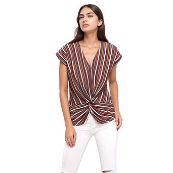 Women's Twist Front Sleeveless Knit Top