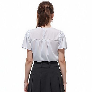 Ruffle Front Babydoll Blouse