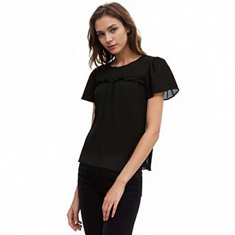 Ruffle Front Babydoll Blouse