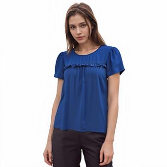 Ruffle Front Babydoll Blouse