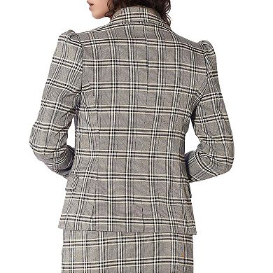 Notch Collar Tweed Blazer