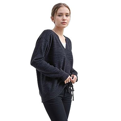 V-neck Ruched Sweater