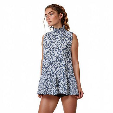 Mock Neck Tiered Babydoll