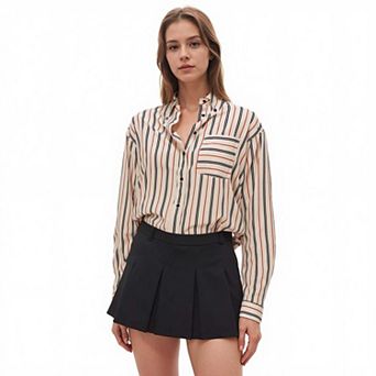 Women's Button Up Multi Stripe Shirt