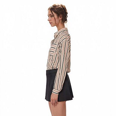 Women's Button Up Multi Stripe Shirt