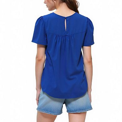 Ruffle Front Babydoll Blouse