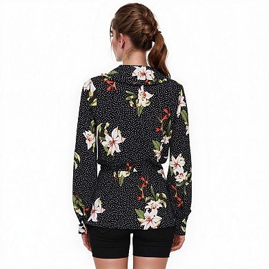 Wrap Front Peplum Blouse