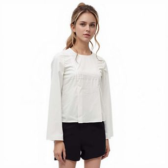 Long Sleeve Front Slit Top