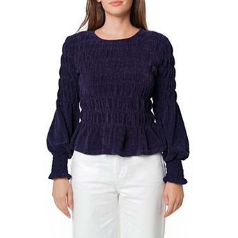 Peplum Sweater In Midnight