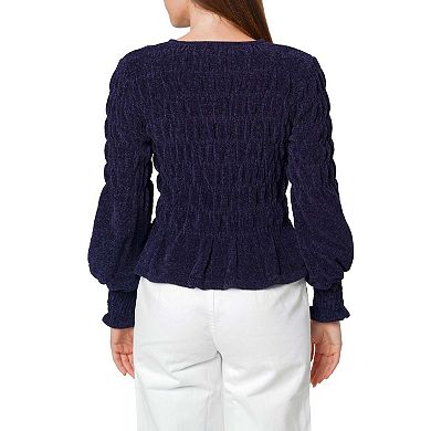 Peplum Sweater In Midnight