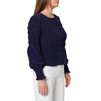 Peplum Sweater In Midnight