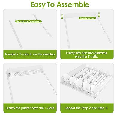 Fridge Drink Organizer Spring-Loaded Adjustable Holder for 25 Cans/Bottles