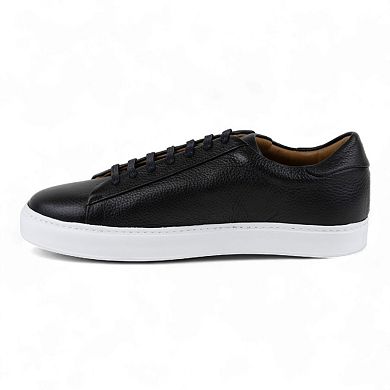 Men's All Leather Sneakers - Great for Fridays at the Office, Casual Days at Home (Descartes Style)