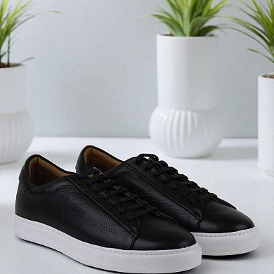 Men's All Leather Sneakers - Great for Fridays at the Office, Casual Days at Home (Descartes Style)