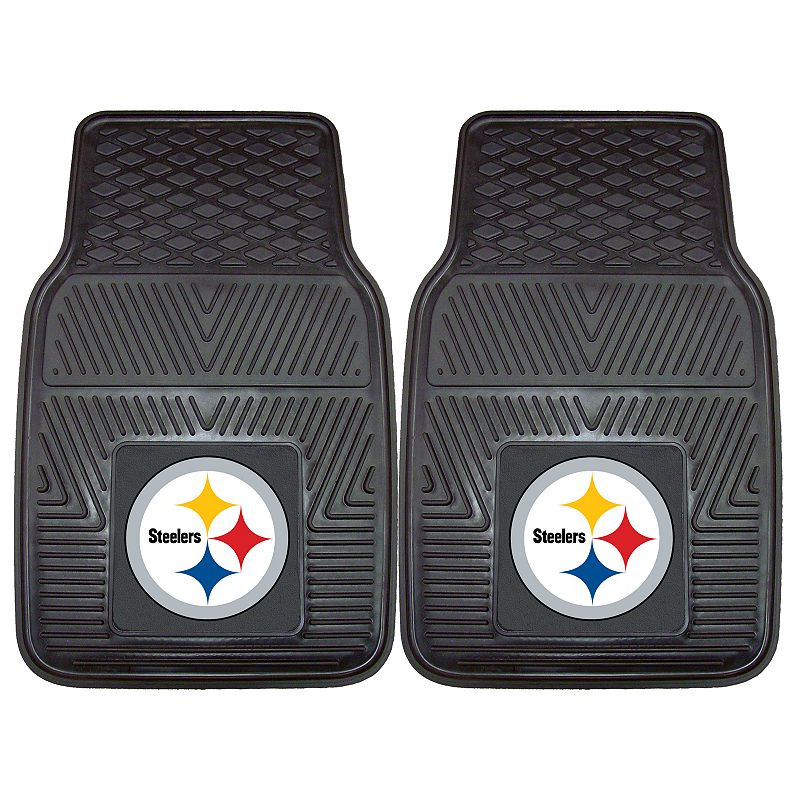Pittsburgh Steelers 2-pc Vinyl Car Mats 17"x27"