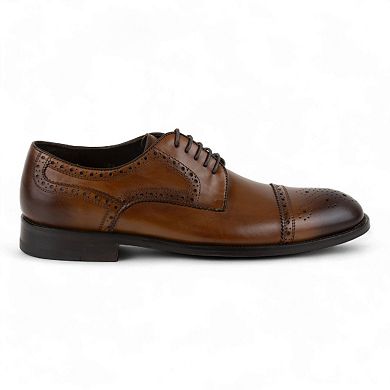 Men's Leather Brogue Derby Dress Shoes (Cicero Style)