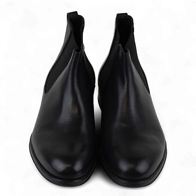 Men's Leather Slip on Ankle Boots (Plato Style)