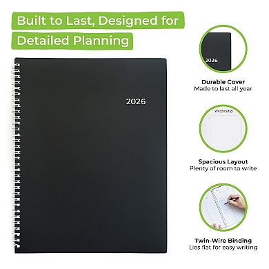 WallDeca 2026 Appointment Planner - Weekly & Monthly View, Jan - Dec 2026, 8.5 x 11-In Notes Pages