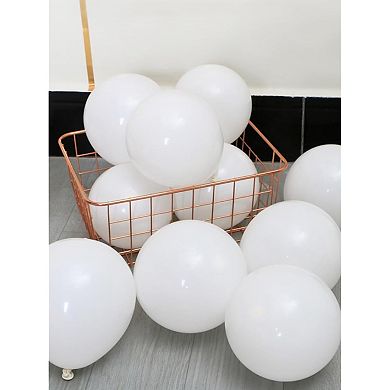 Matte White Balloons, Different Sizes 100 pcs for Wedding, Graduation, Birthday Party Backdrops