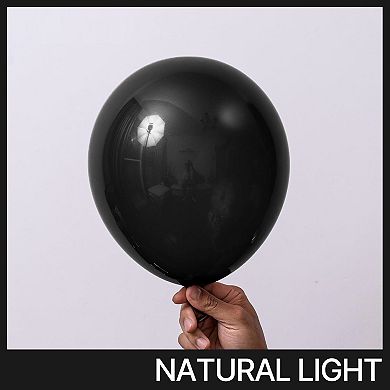 Matte Black Balloons, 36-5 Inch Sizes 127-Piece for Party Garland & Arch, Event Decor for Occasions