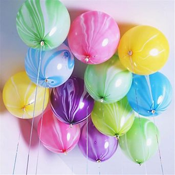 Rainbow Latex Balloon Set Perfect 50 pc for Candyland, Hippie, and Fun Party Themes