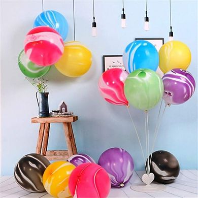 Rainbow Latex Balloon Set Perfect 50 Piece for Candyland, Hippie, and Fun Party Themes