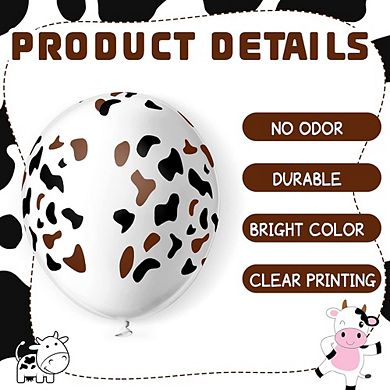 Cow Print Balloons 50 pcs for Weddings, Birthdays, & Party Decorations, Latex Balloons