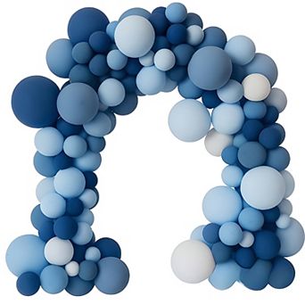 Dusty Blue Balloon Arch Kit Double-Stuffed Pastel Garland for Showers & Parties