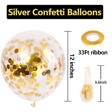 Gold Confetti Latex Balloons 60 pcs for Wedding, Graduation, Birthday & Party Decorations