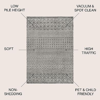 Arta Moroccan Vintage Geometric Rug Area Rug