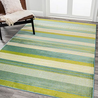 Duxbury Gradient Ticking Striped Area Rug