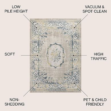 Rosalia Cottage Medallion Area Rug