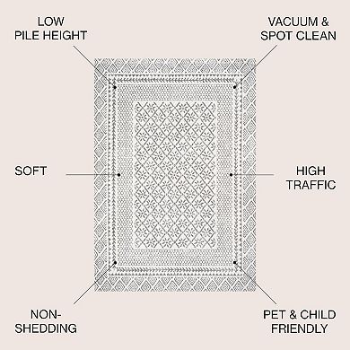 Athens Modern Geometric Boho Rug Area Rug