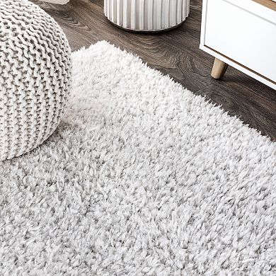 Aydin Solid Plush Shag Area Rug