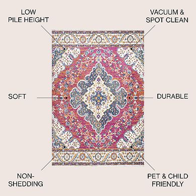 Bohemian Flair Boho Vintage Medallion Area Rug