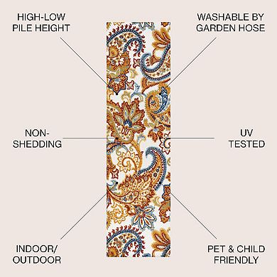 Gordes Paisley High-low Indoor/outdoor Area Rug